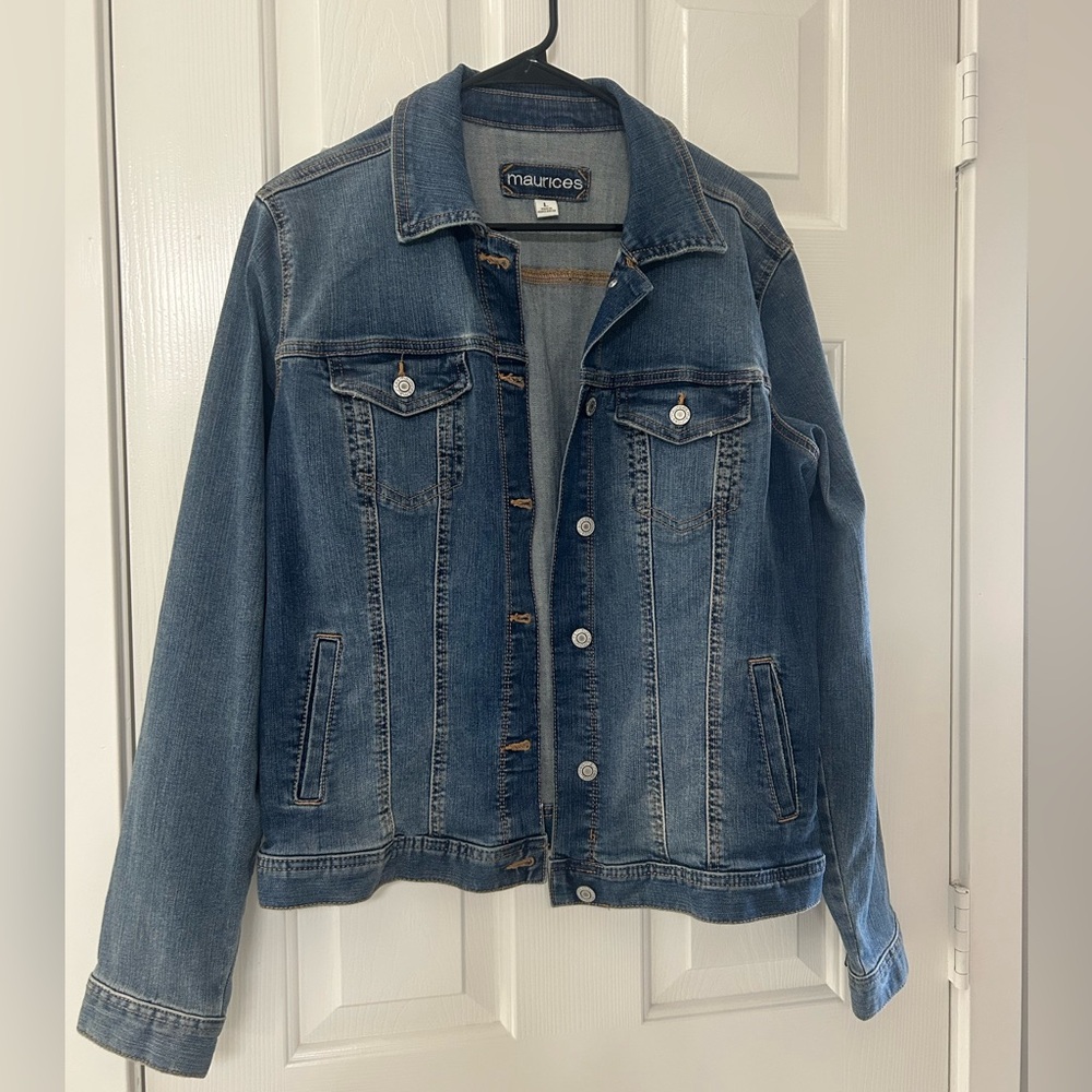 Maurices Blue Denim Jacket, Size Large